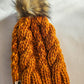 Orange Cable Beanie