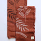 Raw Silk Naturally Dyed Bandana - Botanical Print (3 colors available)