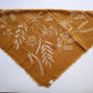 Raw Silk Naturally Dyed Bandana - Botanical Print (3 colors available)